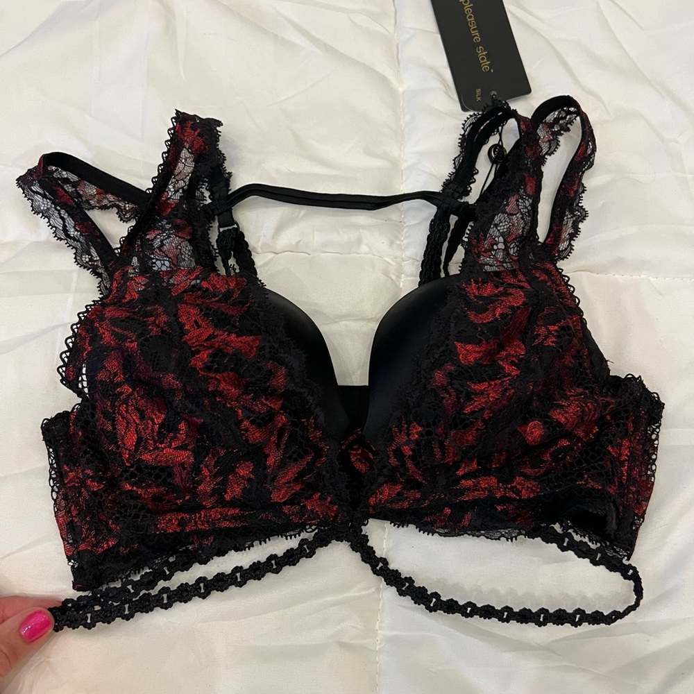 Pleasure State Wyler Wasabi The Knockout Bra NWT